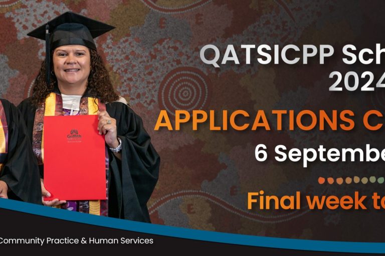 Queensland Aboriginal and Torres Strait Islander Child Protection Peak (QATSICPP) logo representing child protection and family wellbeing in Queensland