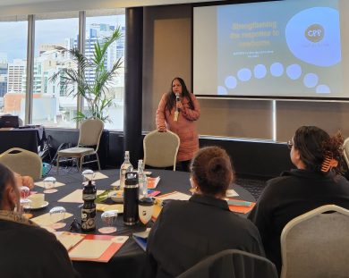 Queensland Aboriginal and Torres Strait Islander Child Protection Peak (QATSICPP) logo representing child protection and family wellbeing in Queensland