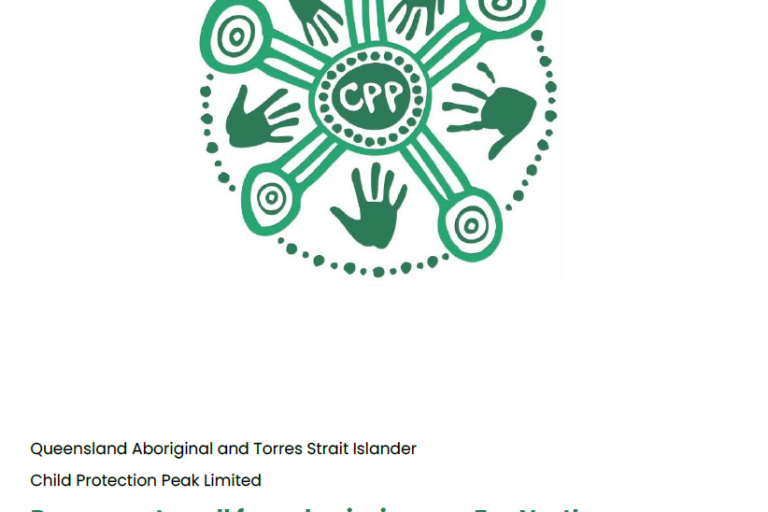 Queensland Aboriginal and Torres Strait Islander Child Protection Peak (QATSICPP) logo representing child protection and family wellbeing in Queensland